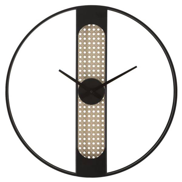 Wanduhr Ribby Schwarz - Metall - 5 x 60 x 60 cm