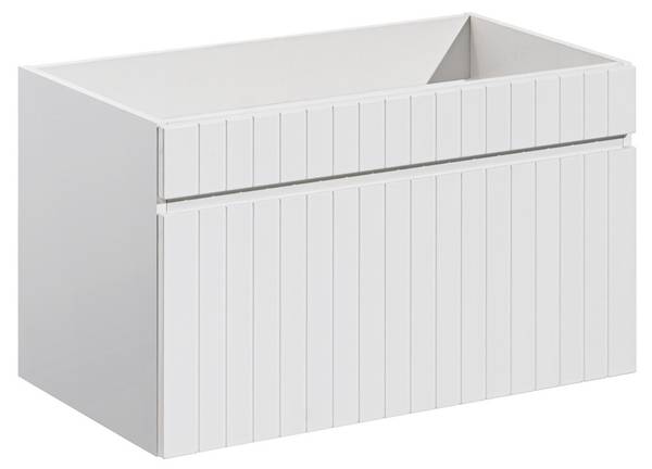 Badmöbel-Set IRAKLIO-56-61 3er-Set Weiß - Holzwerkstoff - 135 x 200 x 46 cm