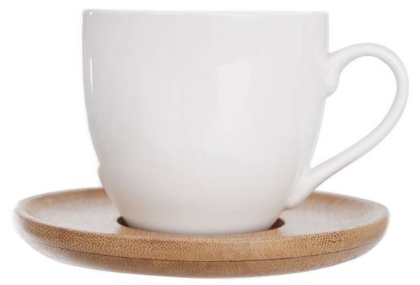 Tasse mit Untertasse 6er Set 127288 Weiß - Porzellan - 9 x 7 x 9 cm