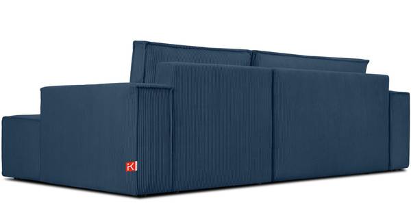 Hoekbank rechts NAPI marineblauw - armleuning aan beide zijden monteerbaar - hoek vooraanzicht rechts - ottomane vooraanzicht rechts