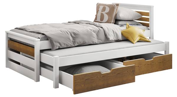 Ausziehbares Kinderbett Calwin 98 x 212 cm