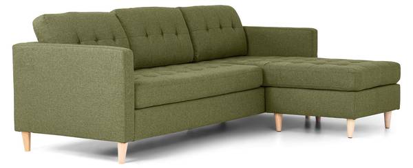 Ecksofa Marino Grün - Textil - 219 x 80 x 151 cm