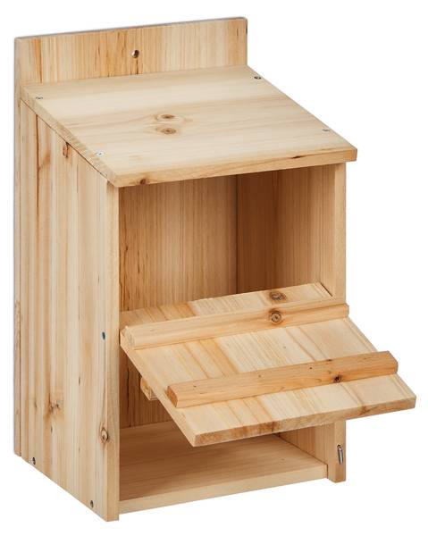 Nestkast roodborstje bouwpakket bruin - plaatmateriaal op houtbasis - 22 x 36 x 21 cm