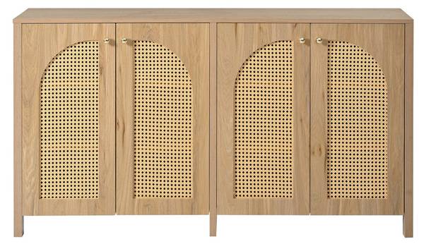 Sideboard DIAN AID02 Braun - Holzwerkstoff - Massivholz - 40 x 80 x 145 cm