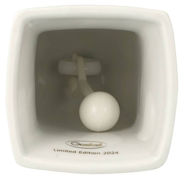 Glocke Jahresglocke 2024 Braun - Porzellan - 5 x 10 x 5 cm