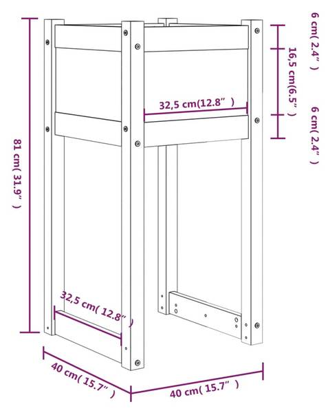 Pflanzgefäß 3017110-1 Pinie Honig Dekor - 40 x 81 cm