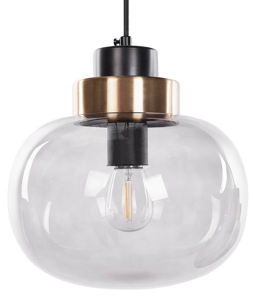 Hanglamp ZAYANDE goud - grijs - bamboe - 39 x 105 x 39 cm