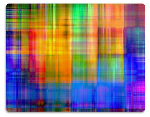 Futtermatte Buntes Grid Polyester PVC - 35 x 45 x 1 cm