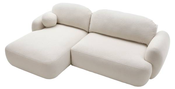 Ecksofa Mayo Cremeweiß - Ecke davorstehend links