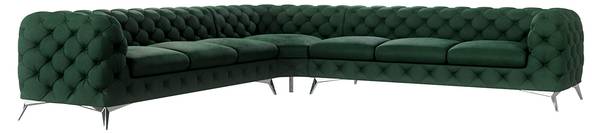 Chesterfield Canapé d’angle Kalina Vert foncé