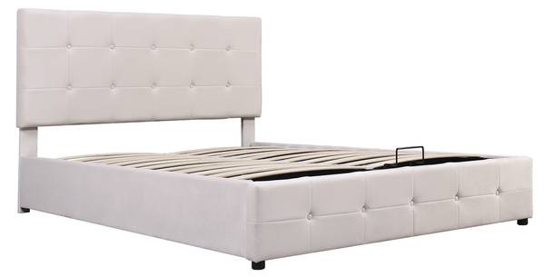 Doppelbett M063-01 Beige - Holzwerkstoff - 140 x 106 x 203 cm