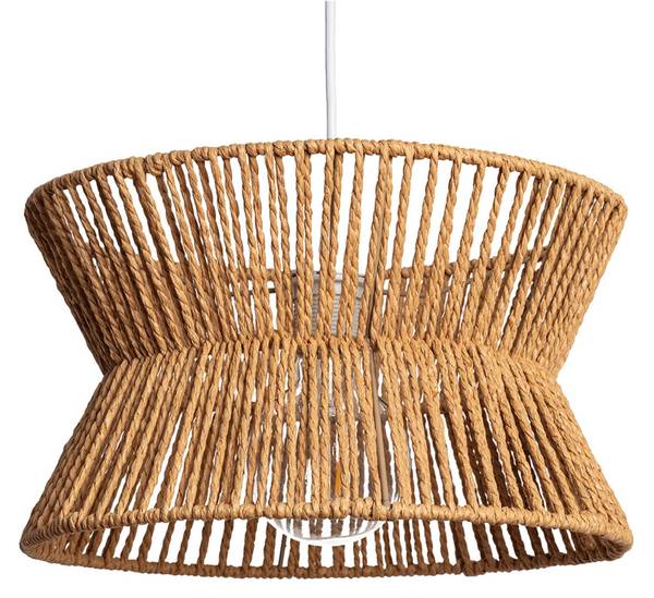Hangelampe Maud Beige - Metall - 35 x 20 x 35 cm