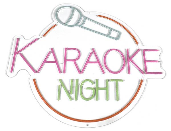 LED Neon Schild Karaoke Night Kunststoff - 50 x 60 x 2 cm