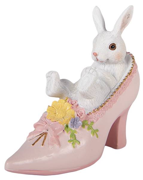 Dekorationsfigur Kaninchen 53039 Weiß - Kunststoff - 5 x 12 x 13 cm