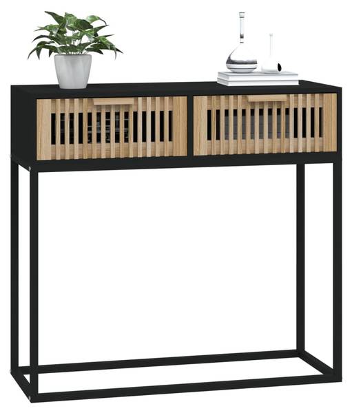 Konsolentisch 3028371 Schwarz - Holzwerkstoff - 80 x 75 x 30 cm