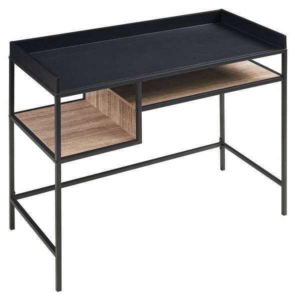 Bureau Belana Noir - Marron - Bois manufacturé - Métal - 43 x 82 x 100 cm