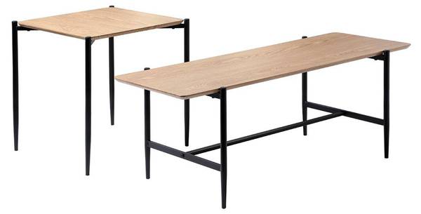 Couchtische JESSIE 2er Set Braun - Holzwerkstoff - 40 x 38 x 100 cm