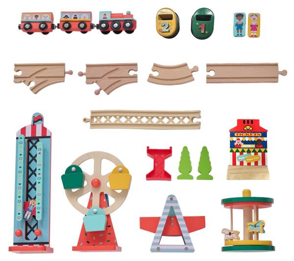 Eisenbahn Spieltisch T-AT-0006-00A Holzwerkstoff - 47 x 30 x 62 cm