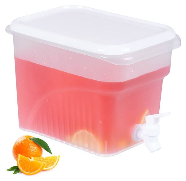 Distributeur de boissons frigo 4,8 L Blanc - Matière plastique - 18 x 18 x 29 cm