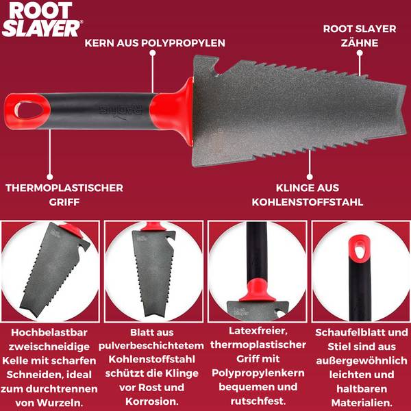 Root Slayer Handschaufel Grau - Metall - 9 x 33 x 3 cm