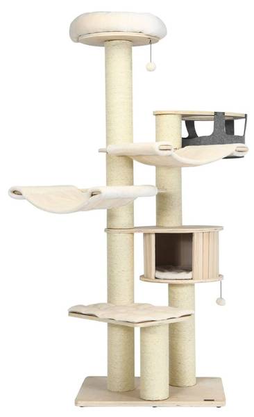 Kratzbaum PS7476NA Beige - Holzwerkstoff - 75 x 197 x 56 cm