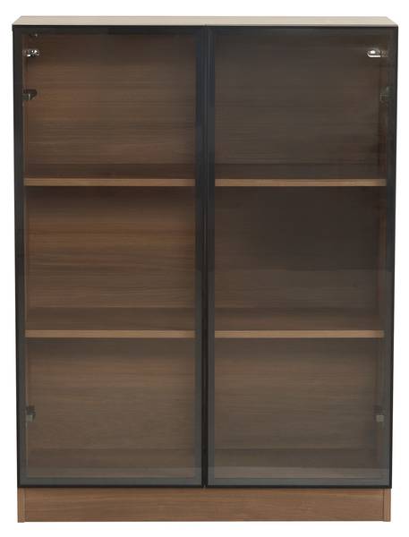 Sideboard EveGlass Ⅲ Braun - Holzwerkstoff - Glas - 80 x 106 x 32 cm