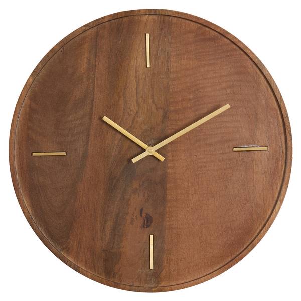Wanduhr VETI Braun - Massivholz - 6 x 41 x 41 cm