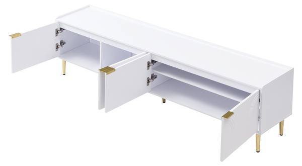 TV-Schrank Eurynom Ⅰ Gold - Weiß