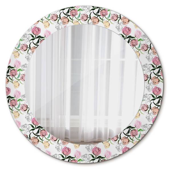 Dekospiegel Paeonia Gemma Spiegelglas - 60 x 60 x 1 cm