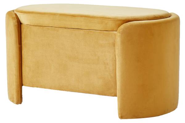 Sitzbank MOSS Gelb - Textil - 88 x 46 x 45 cm