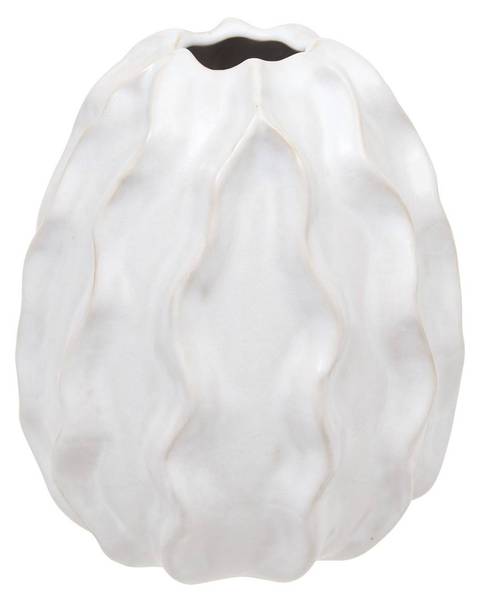 Vase SANDRI Weiß - Keramik - 14 x 17 x 14 cm