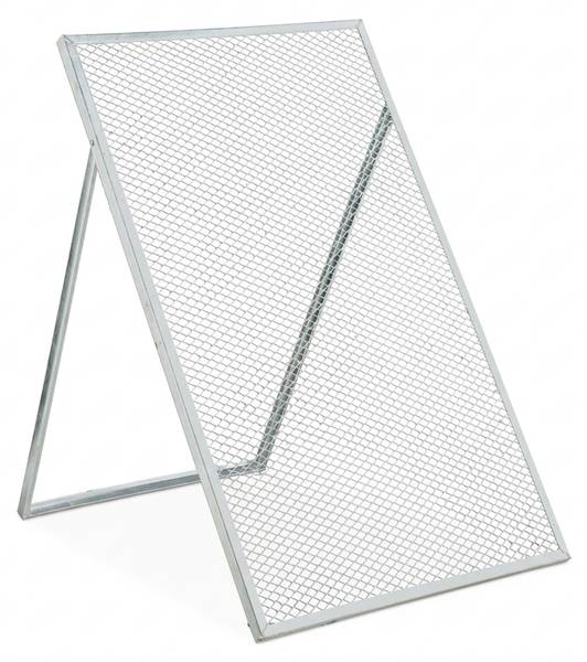 Durchwurfsieb 100 x 60 cm Silber - Stahl - 60 x 85 x 80 cm