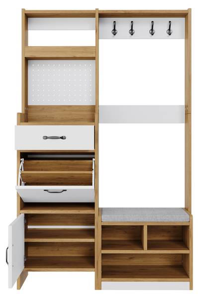 Garderobenset BAZoom457 Ⅳ Braun - Holzwerkstoff - 180 x 109 cm