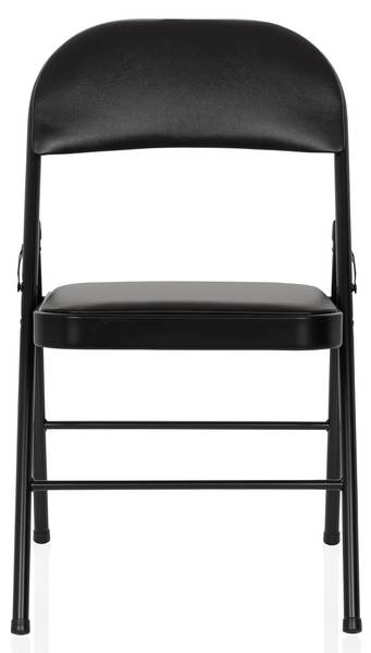 Klappstuhl TUDELA H Schwarz - Flachgewebe - Kunstleder - 46 x 78 x 45 cm