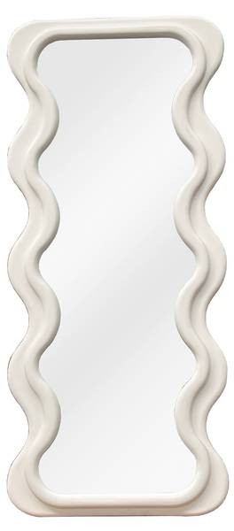 Wandspiegel CURVY Weiß - Glas - Kunststoff - 70 x 160 x 5 cm