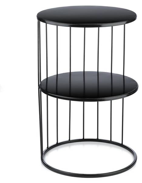 Couchtisch 10-1632 Schwarz - Metall - 36 x 52 x 36 cm