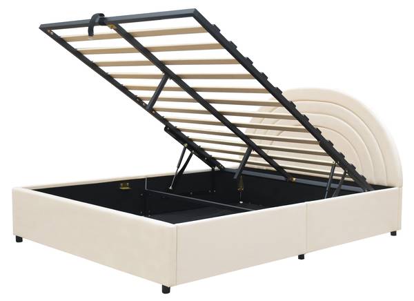 Kinderbett ArcZoom Ⅰ Beige - Samt - 145 x 97 x 212 cm