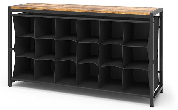 Schuhschrank Fyrk 51611 Braun - Holzwerkstoff - 100 x 55 x 30 cm