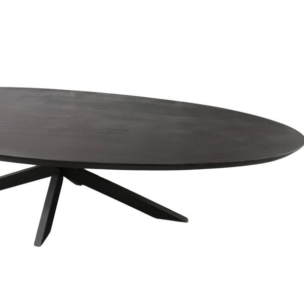 Esstisch BRANDY Schwarz - Massivholz - 210 x 76 x 100 cm