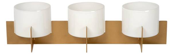 Teelichthalter ZAMBESI Gold - Metall - 40 x 10 x 13 cm