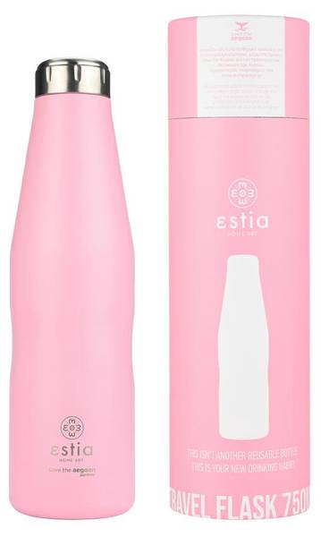 Thermosflasche Blossom Pink - Metall - 8 x 28 x 8 cm