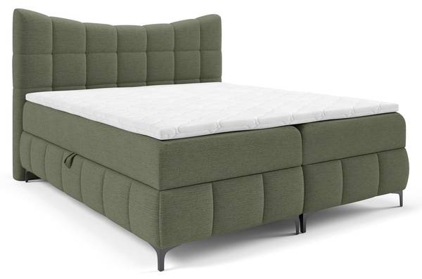 Boxspringbett CHARLES Grün - Breite: 164 cm