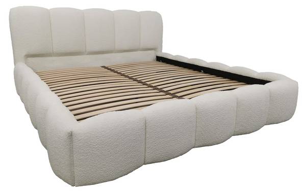 Polsterbett Catania Beige - 201 x 97 x 217 cm