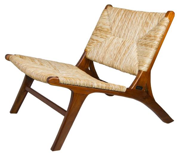SESSEL AUS HOLZ UND PANDANO 60 x 83 x 75 Braun - Massivholz - 60 x 75 x 83 cm