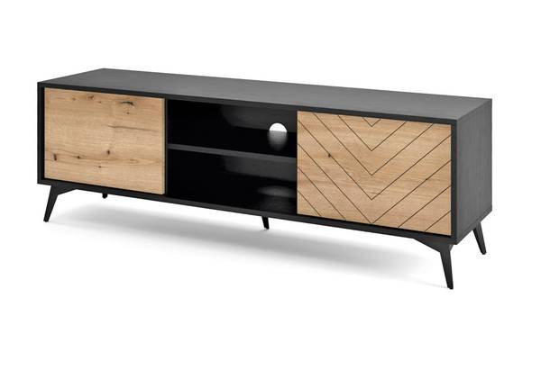 Fernsehtisch DIAMOND RTV154 Beige - Schwarz - ABS - Melamin - 154 x 50 x 39 cm