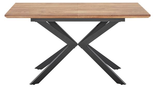 Ausziehtisch AKI Braun - Holzwerkstoff - Metall - 180 x 76 x 80 cm