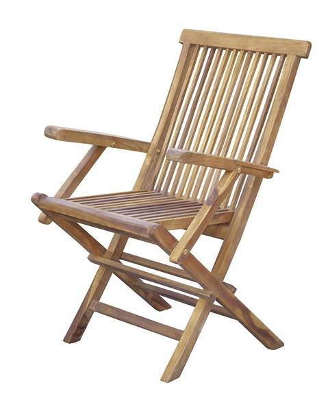 Klappbarer Gartensessel BALI Braun - Massivholz - 54 x 89 x 60 cm