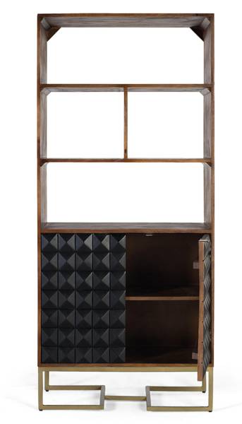 Bücherregal 1971 Braun - Massivholz - 80 x 180 x 40 cm