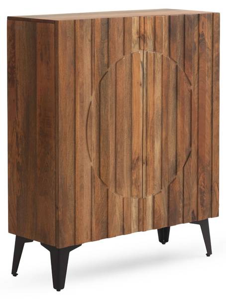 Dressoir  11494 bruin - deels massief hout - 38 x 120 x 100 cm