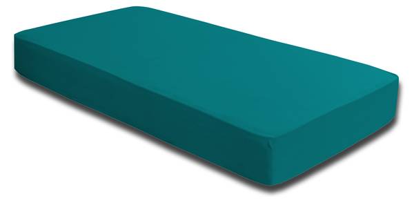 Bettlaken petrol 140-160x220 cm Heavy Blau - Jersey - 140 x 4 x 220 cm